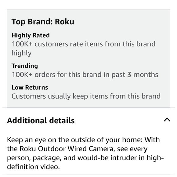 Roku Outdoor Wired Camera SE - Picture 6 of 6